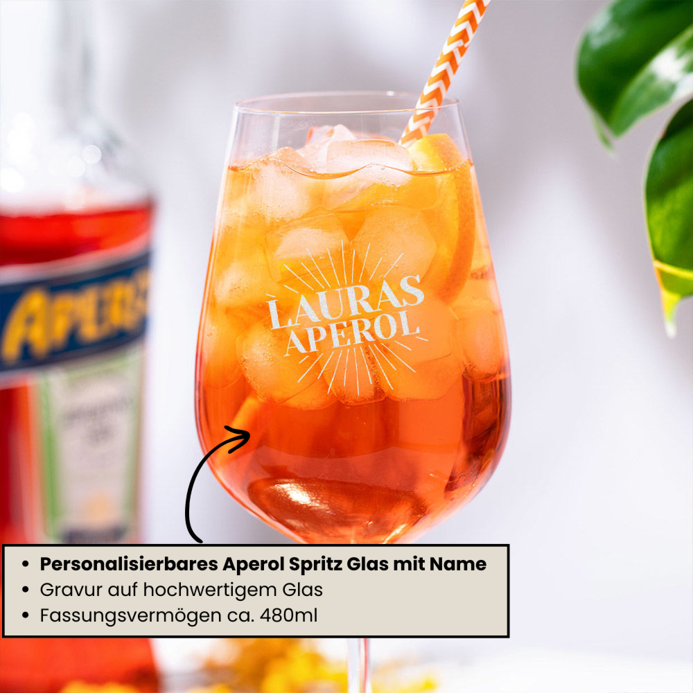 Geschenkset Aperol Glas und Getränketurm