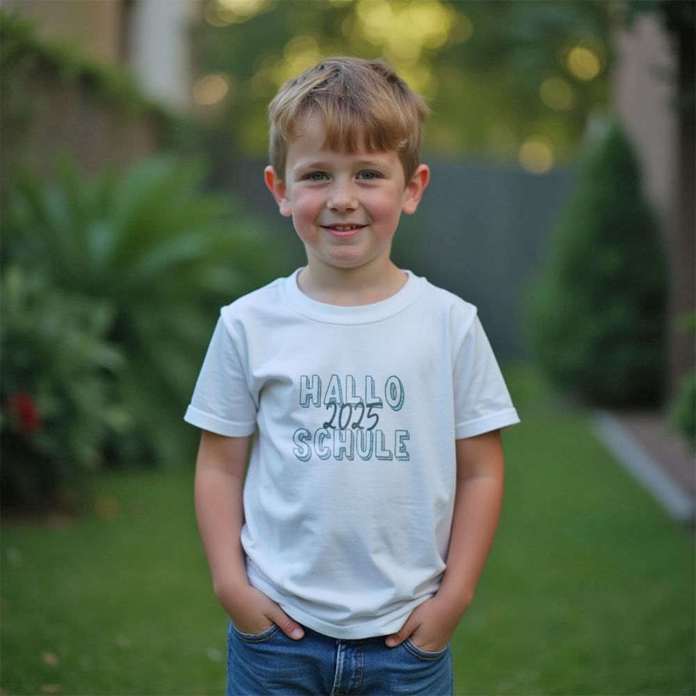 Personalisierbares Kinder T-Shirt Schulkind