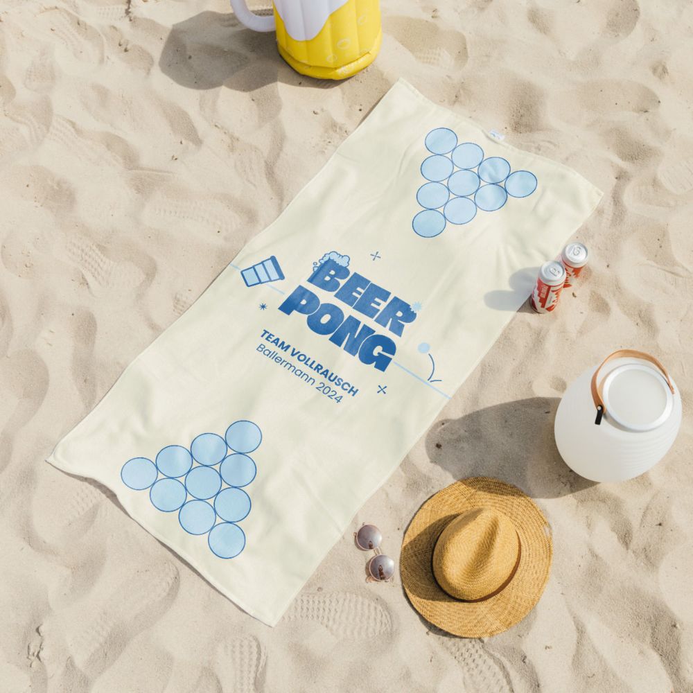 Personalisierbares Bierpong Handtuch
