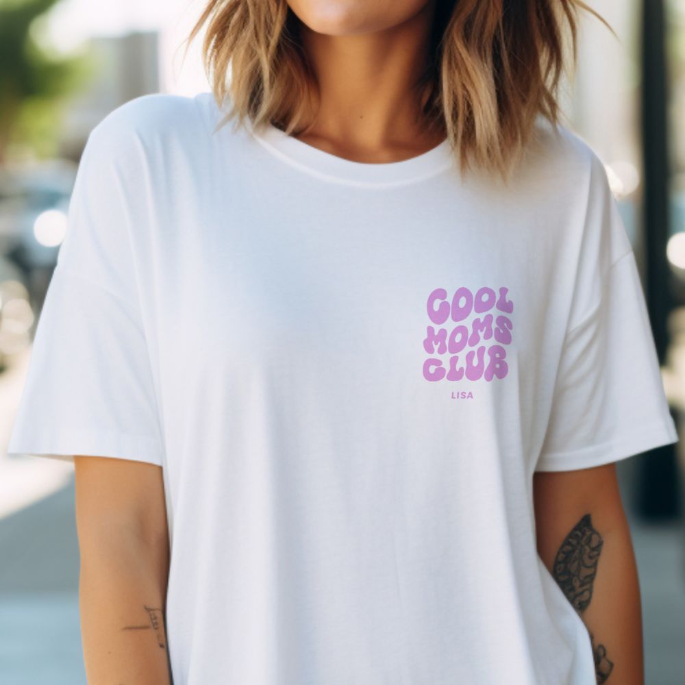 Personalisierbares T-Shirt Cool Moms & Dads Club