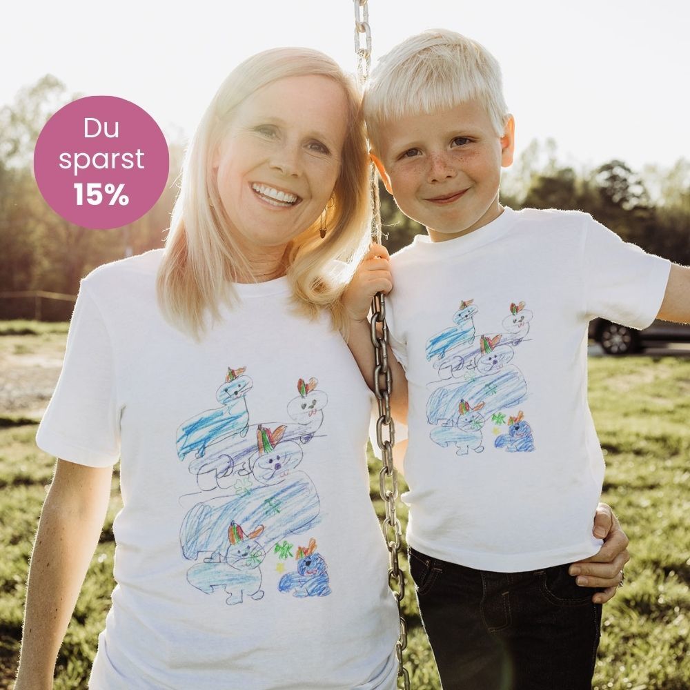 Geschenkset Kinderzeichnung T-Shirts