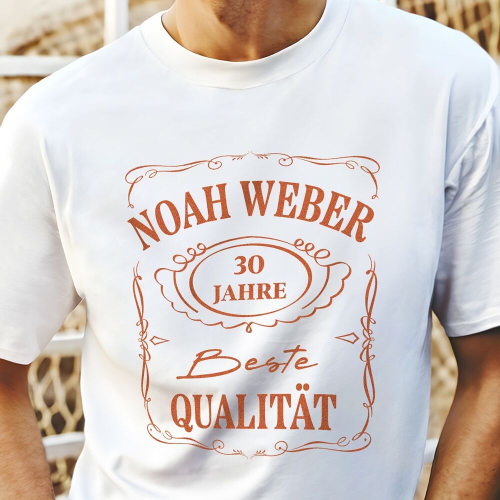 Personalisierbares Whisky T-Shirt mit Text