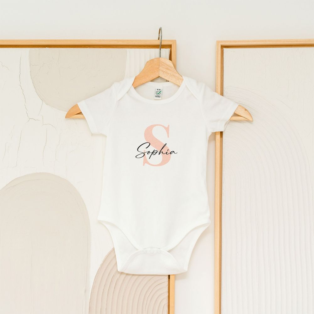 Personalisierbarer Baby Body mit Monogramm