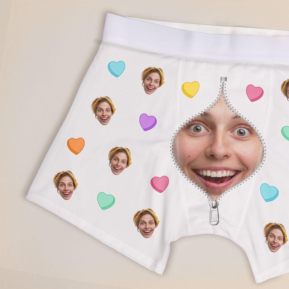 Personalisierbare Boxershorts mit Reisverschluss Design