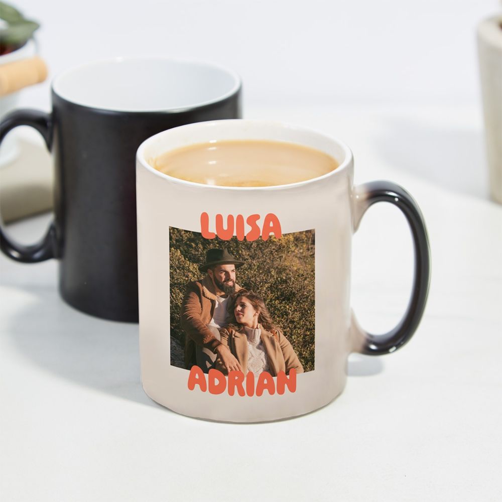 Personalisierbare Tasse mit Foto und Text