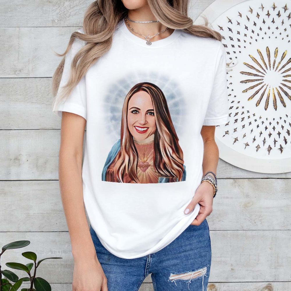 Personalisierbares T-Shirt mit Heiligenschein und Gesicht