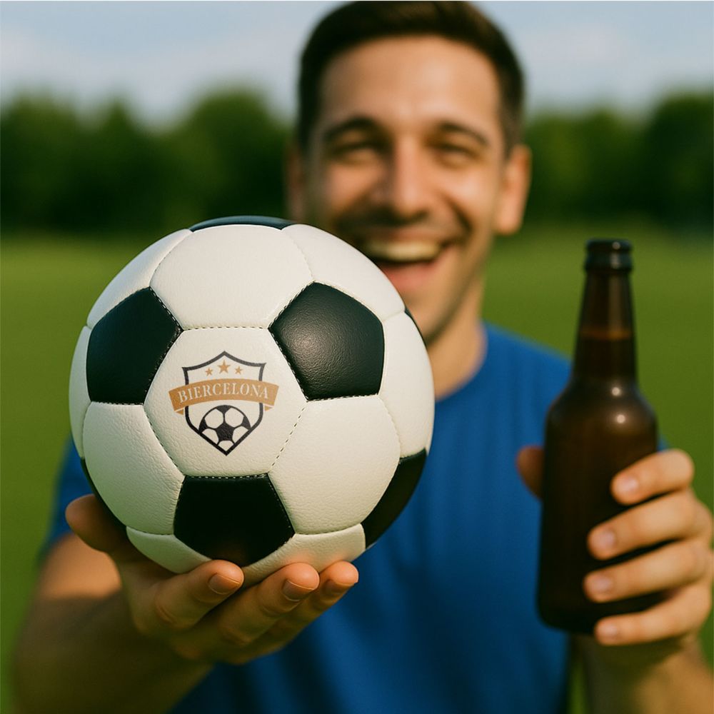 Personalisierbarer Fußball mit Text und Wappen