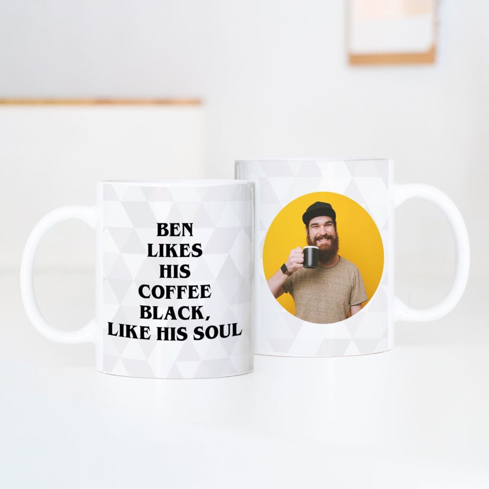 Personalisierbare Tasse mit Bild und Text
