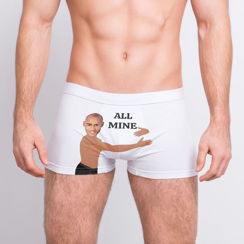 Personalisierbare Boxershorts mit Gesicht und Text
