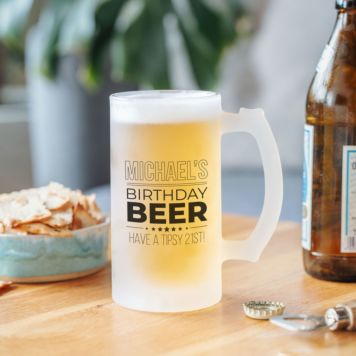 Personalised Birthday Beer Mug - Design
