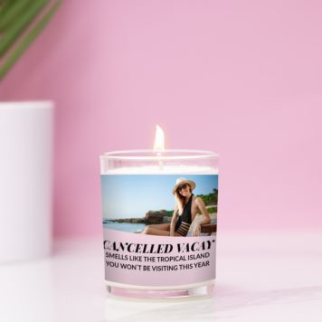 Personalised Candle with Photo and Message - Design