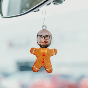 Face Upload Gingerbread Man Air Freshener - Design
