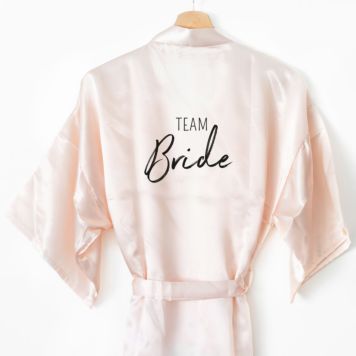 Personalised Satin Robe with Text - Design
