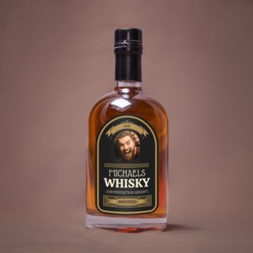 Personalisierbarer Whisky im Vintage-Design mit Foto und Text - Design