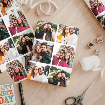 Personalised Photo Grid Wrapping Paper - Design