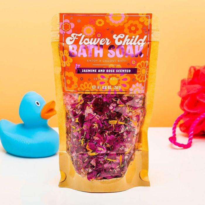 Badesalz mit Trockenblumen 