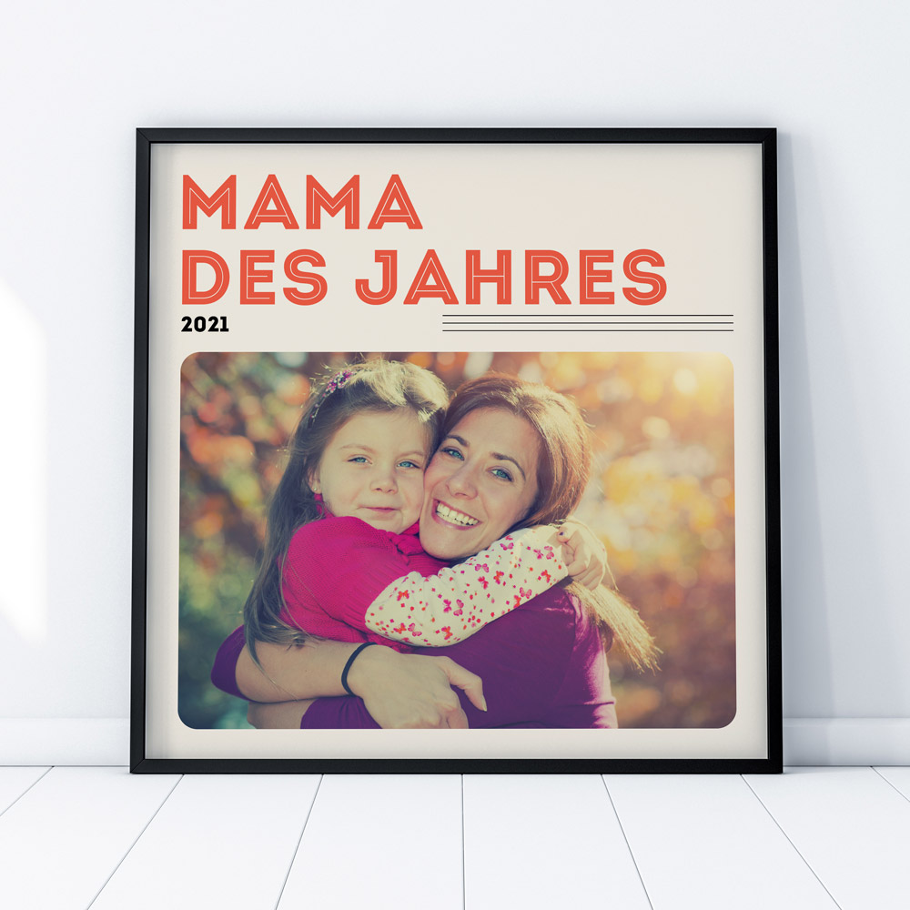 Muttertagsgeschenke Poster im Vinyl Cover Stil