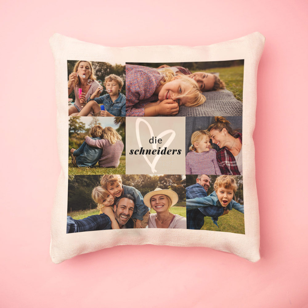 Geschenke für Mama personalisiertes Kissen mit Fotos und Text